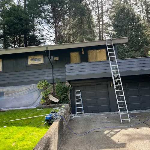 Full exterior prep & repaint in progress